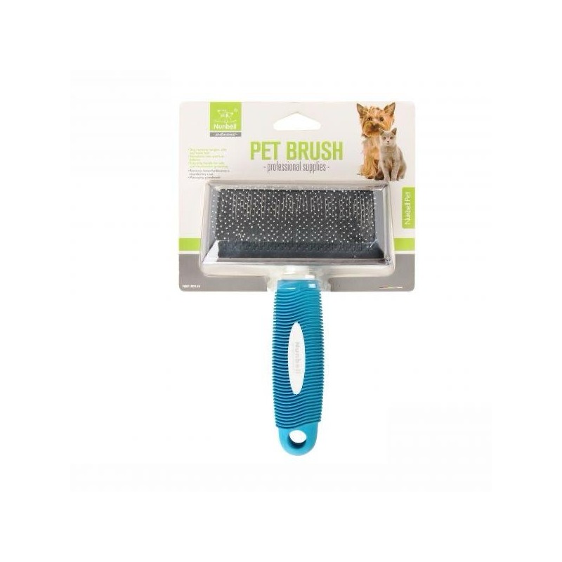 Brosse Carde poignée en caoutchouc avec Picots Petit