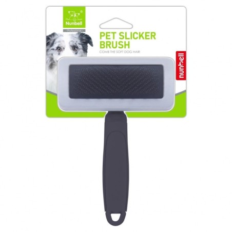 Brosse Carde à tête carrée à poignée monochrome - noir Grand