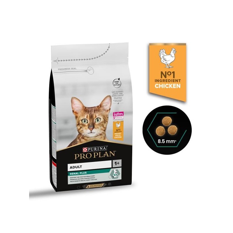 PURINA PRO PLAN RENAL PLUS AU POULET POUR CHAT ADULTE 1.5kg