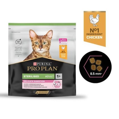 Purina Pro Plan Sterilised Delicate au Poulet pour Chat Adulte Sensible Stérilisé  400 g