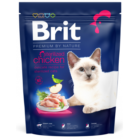 Brit Premium By Nature au Poulet pour chat Stérilisé 1.5kg