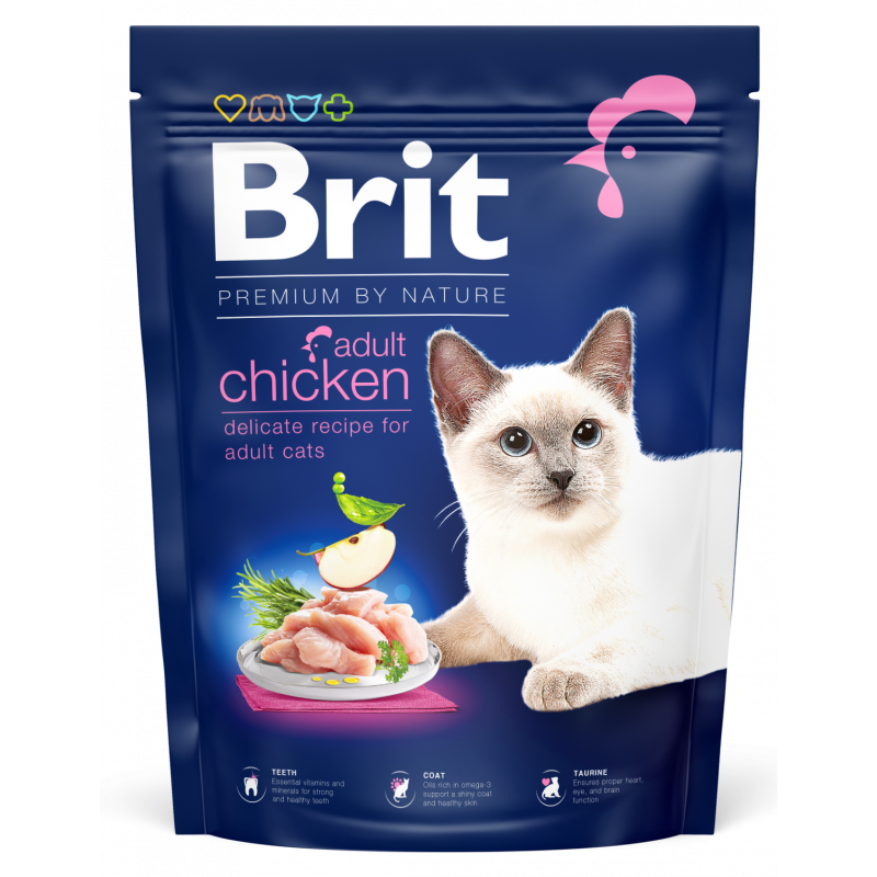 Brit Premium By Nature au Poulet pour chat Adulte 1.5kg