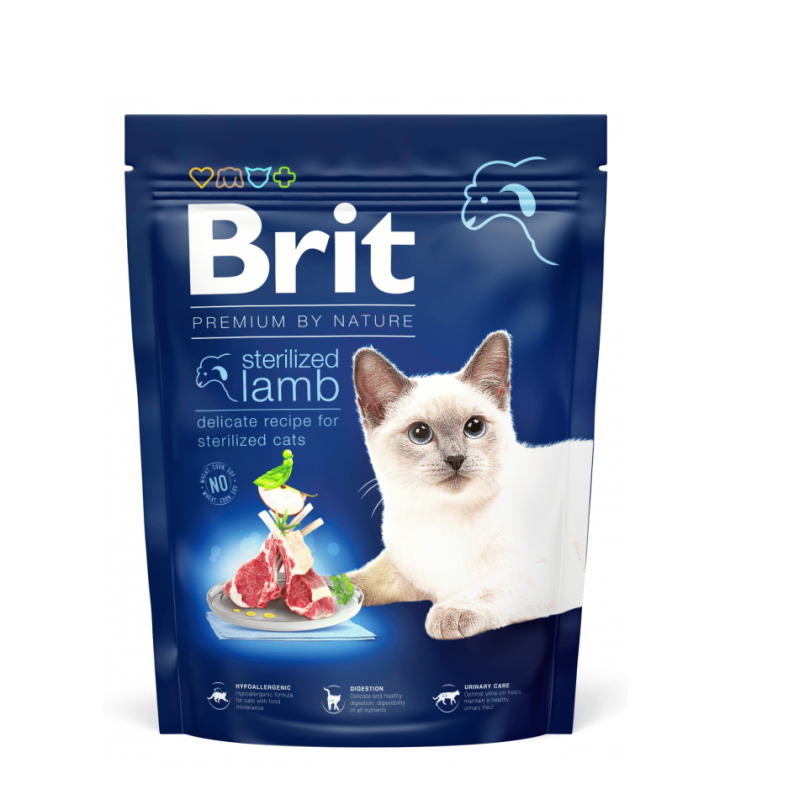 Brit Premium By Nature à l’Agneau pour chat Stérilisé 1.5kg