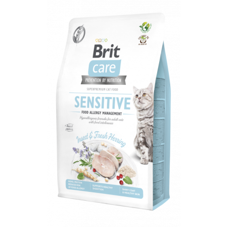 Brit Care Chat Spécial Allergies Alimentaires aux Insectes et Hareng 2kg