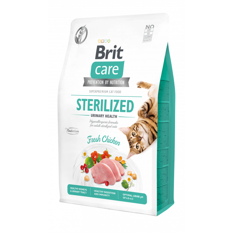 Brit Care Sterilised Urinary pour Chat Stérilisé Sans Céréales 2 KG