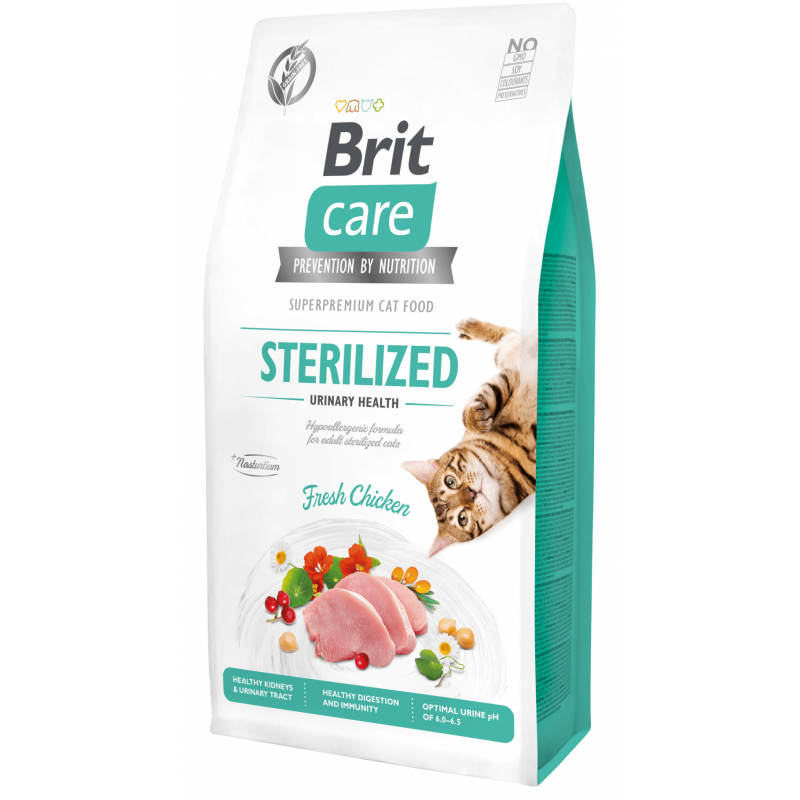 Brit Care Sterilised Urinary pour Chat Stérilisé Sans Céréales 7 KG