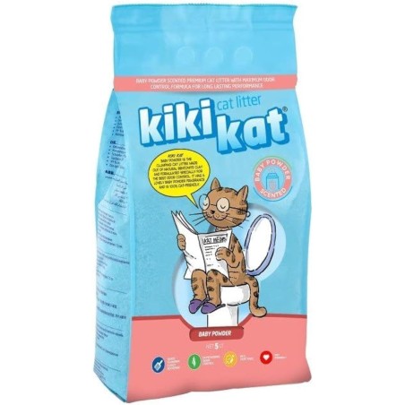 Litière pour chat Kiki Kat : Baby powder 5L