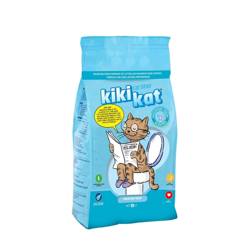 Litière pour chats Kiki Kat :Fraîcheur de la montagne 10L