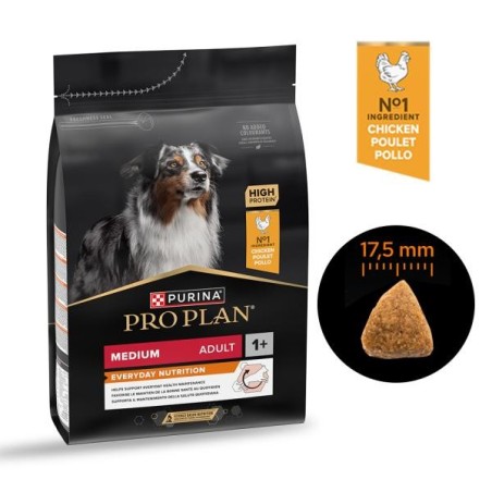 Purina Pro Plan Medium Adult au Poulet pour Chien Adulte de Taille Moyenne  3 kg
