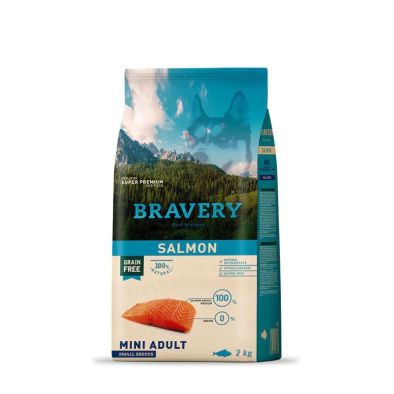 Bravery Chien Adulte Mini saumon 2kg