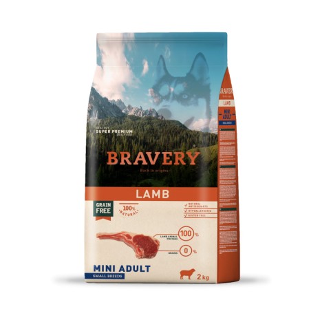 Bravery Chien Mini Adult Lamb 2Kg