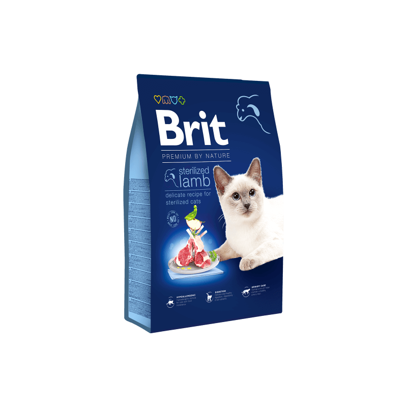 Brit Premium by Nature chat stérilisé Agneau 8 kg