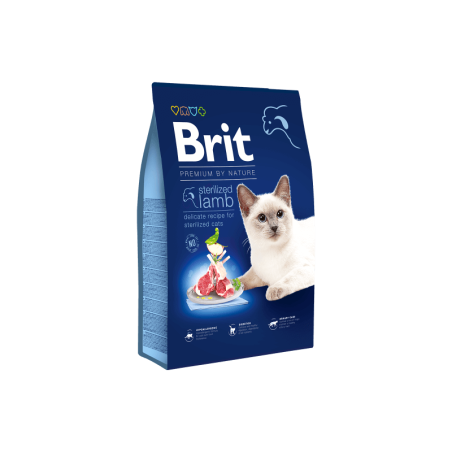 Brit Premium by Nature chat stérilisé Agneau 8 kg