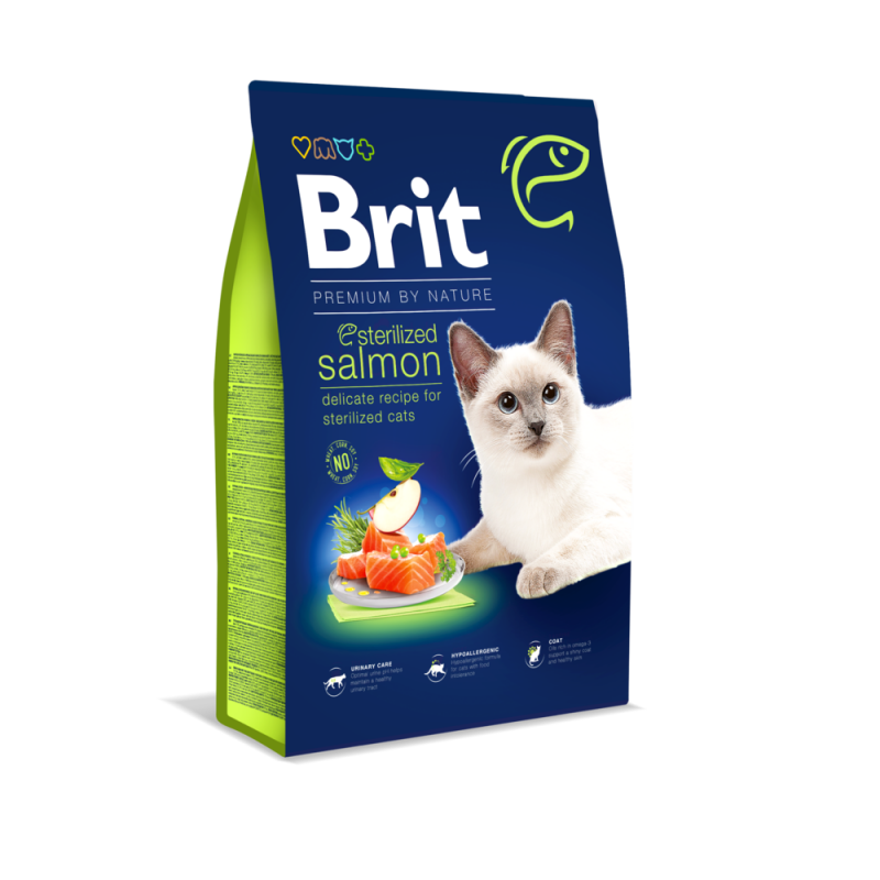 Brit Premium By Nature au Saumon pour chat Stérilisé 8kg